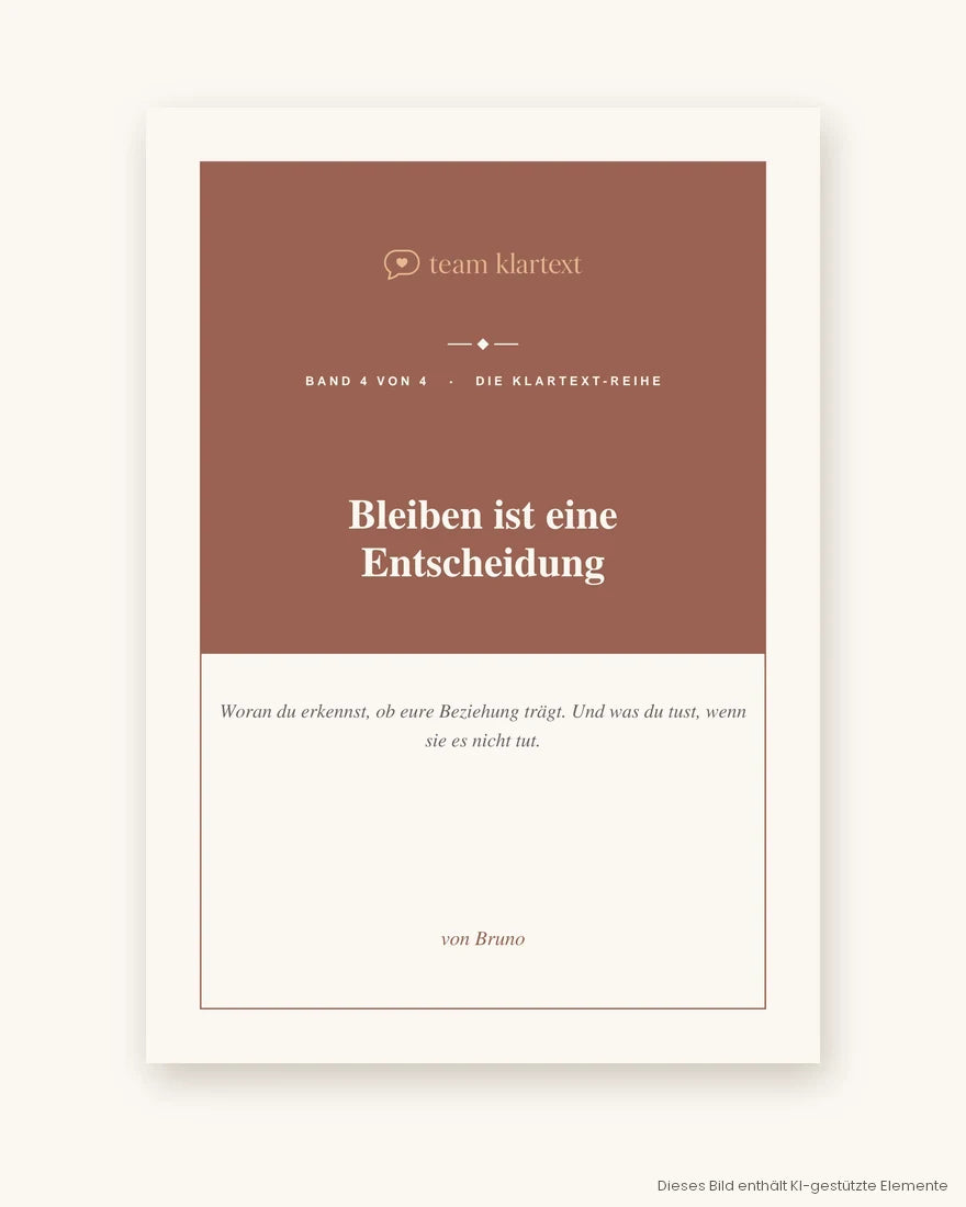 Bleiben ist eine Entscheidung, das Buch von Bruno