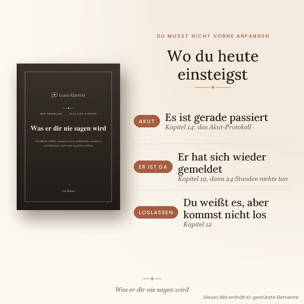 Wo du heute einsteigst: akut, er hat sich gemeldet, du kommst nicht los